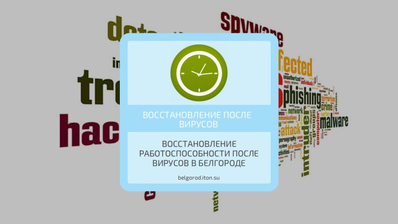 Восстановление работоспособности после вирусов в Белгороде