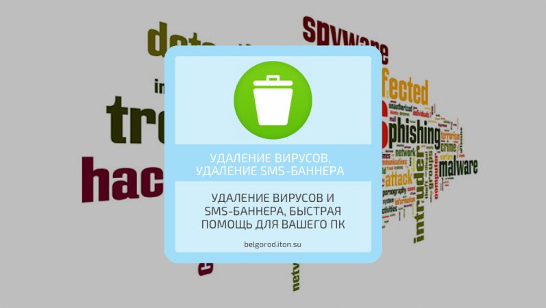 Удаление вирусов и SMS-баннера, быстрая помощь для вашего ПК в Белгороде