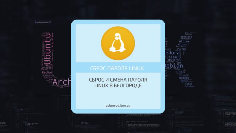 Сброс и смена пароля Linux в Белгороде